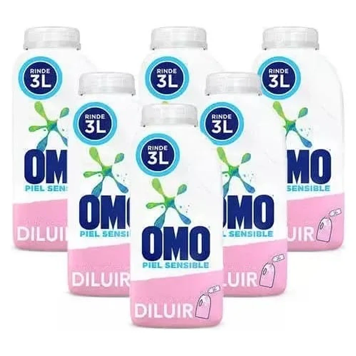 Omo Detergente Liquido Piel Sensible Para Diluir 6 X 500 ml 1