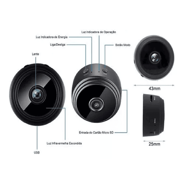 Mini cámara seguridad del hogar wifi 1