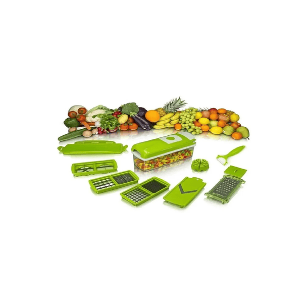 Picador Rallador Multiuso 12 En 1 Frutas Verduras Vegetales