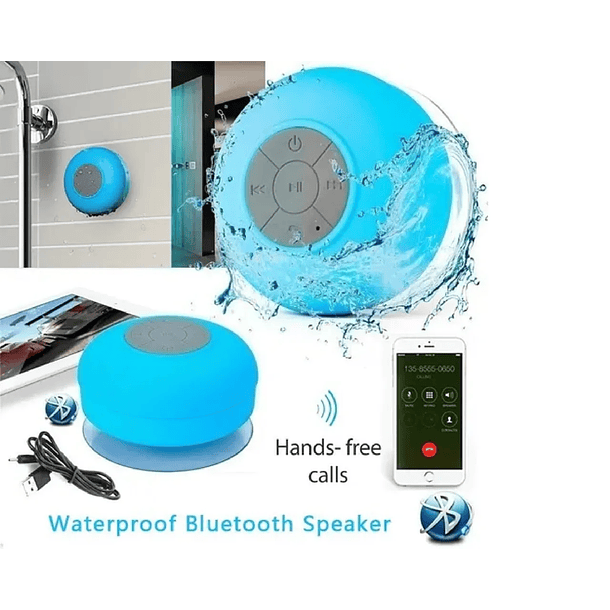 Parlante Para Duchas Con Bluetooth Resistente Al Agua 1