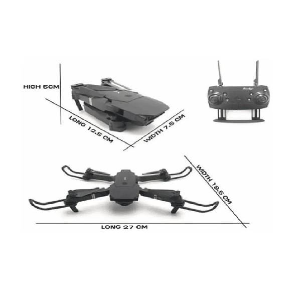 Dron 4k Ultra Hd Doble Cámara Control Remoto Wifi Plegable 3