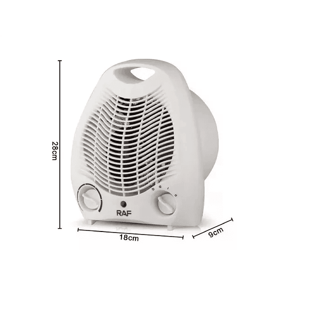 Estufa Raf 2000w Termostato Calefactor Ventilador 2 Niveles Color Blanco