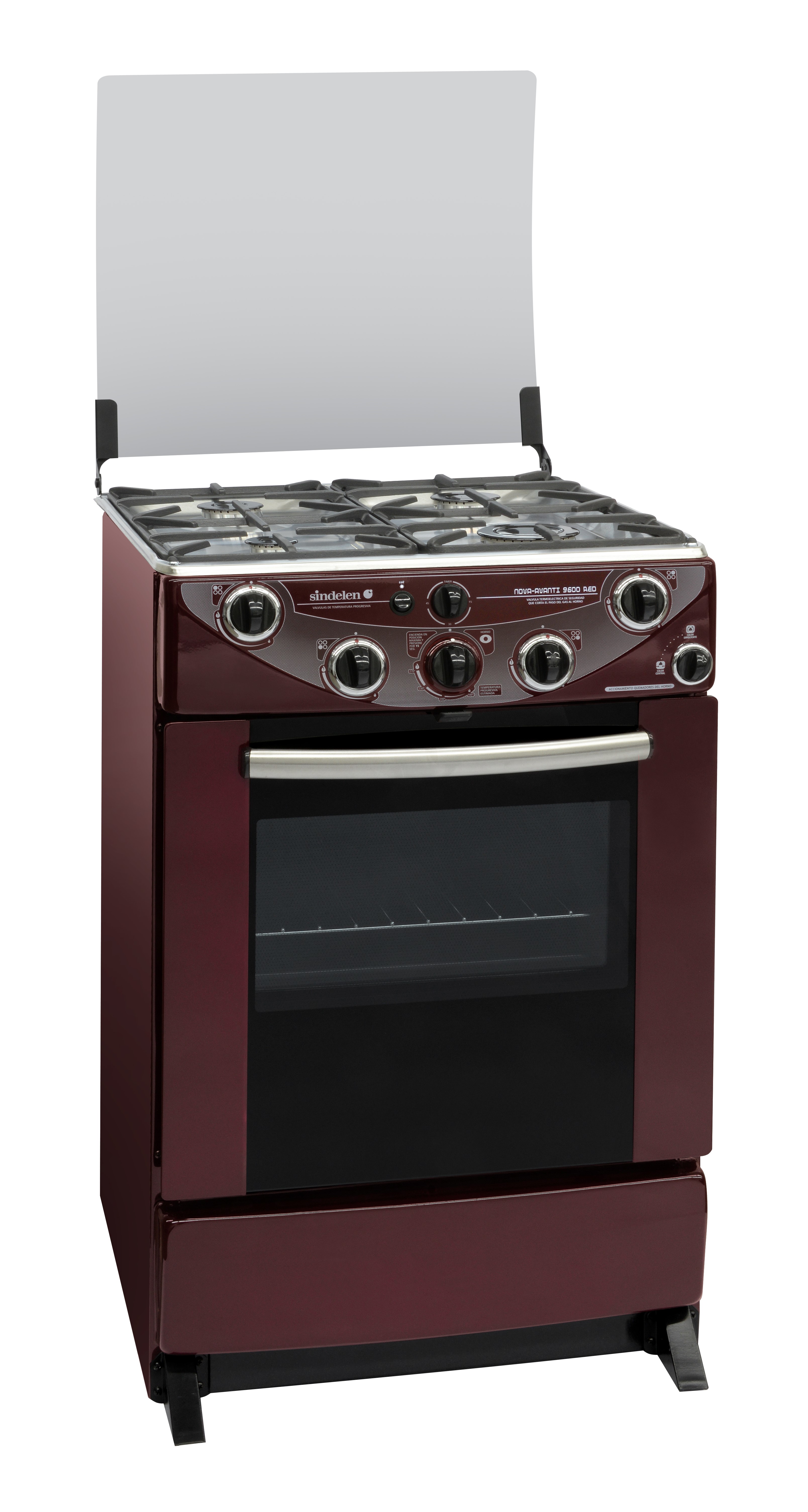 COCINA A GAS 4 QUEM CH-9600 RJ INOX SINDELEN - Multihogar.cl