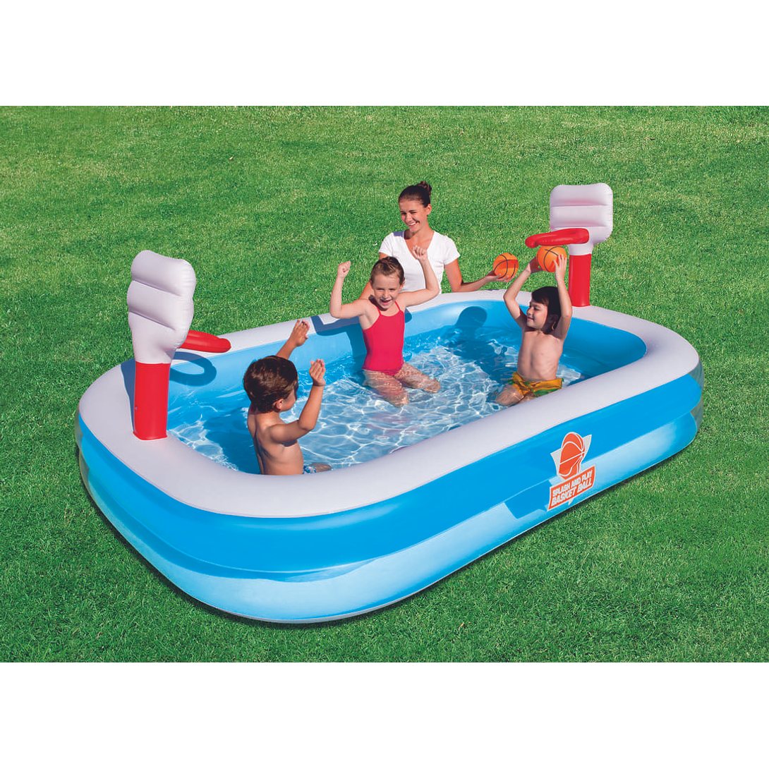 PISCINA INFLABLE BASKETBALL 251x168x102 54122
