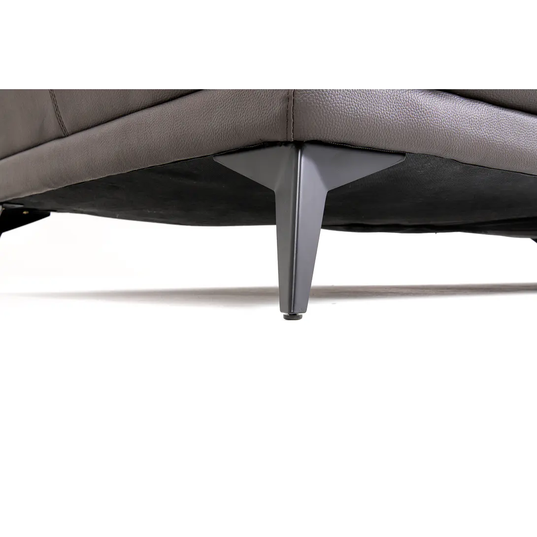 Sofa 50 Cuero 3 Cuerpos Cafe M H Fm505 Gabriel