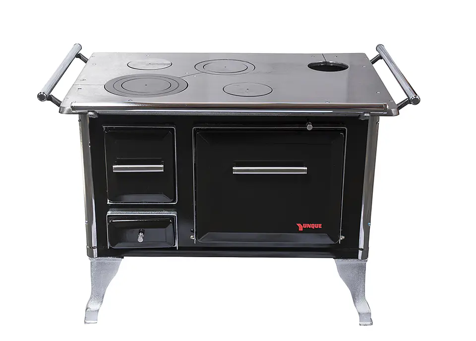 Cocina Leña 90X60 Negro Yunque 1