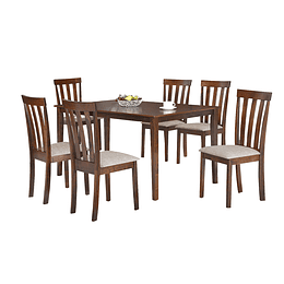 JUEGO DE COMEDOR 6 SILLAS SOHO M&H