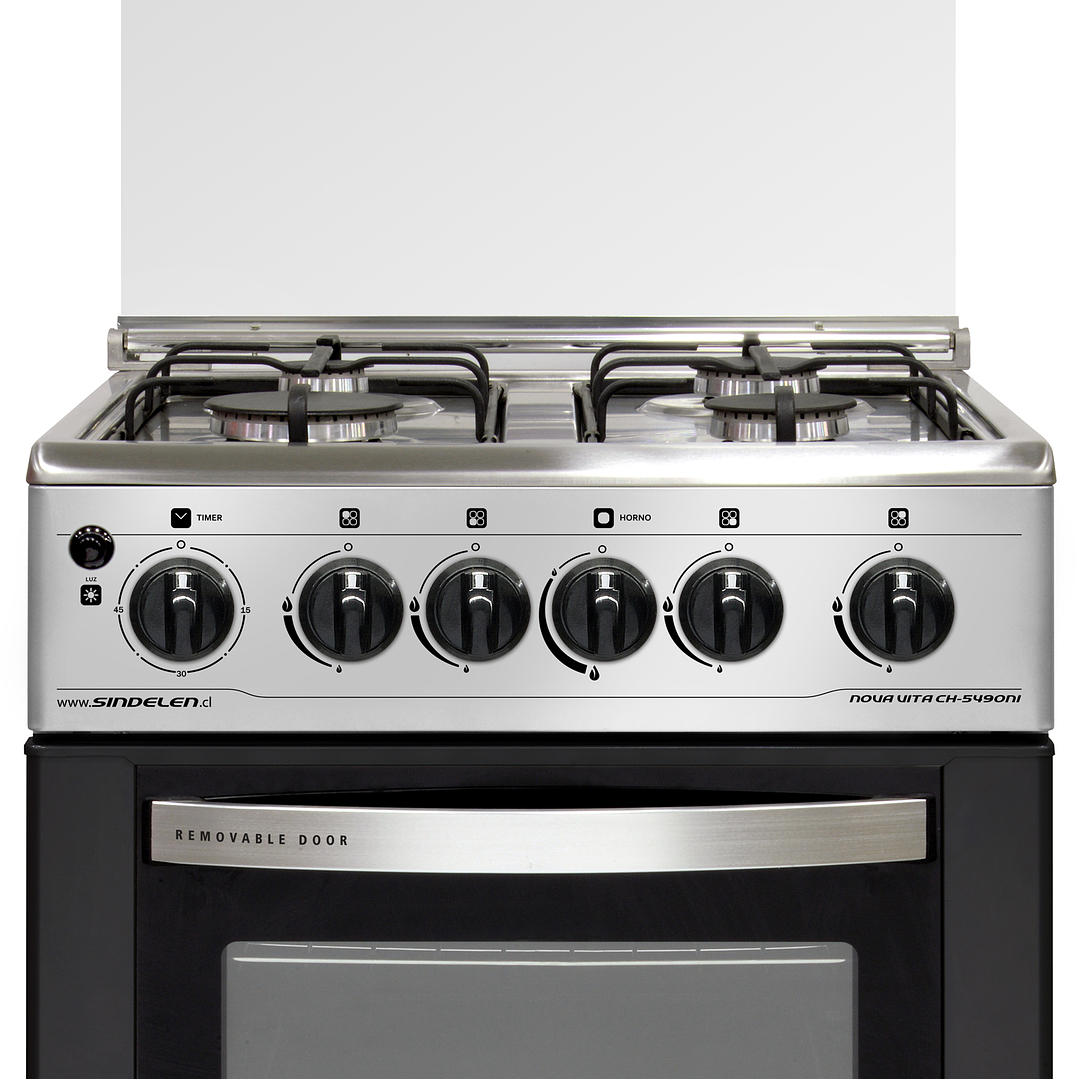 COCINA A GAS 4 QUEMADORES CH-5490NI SINDELEN 2