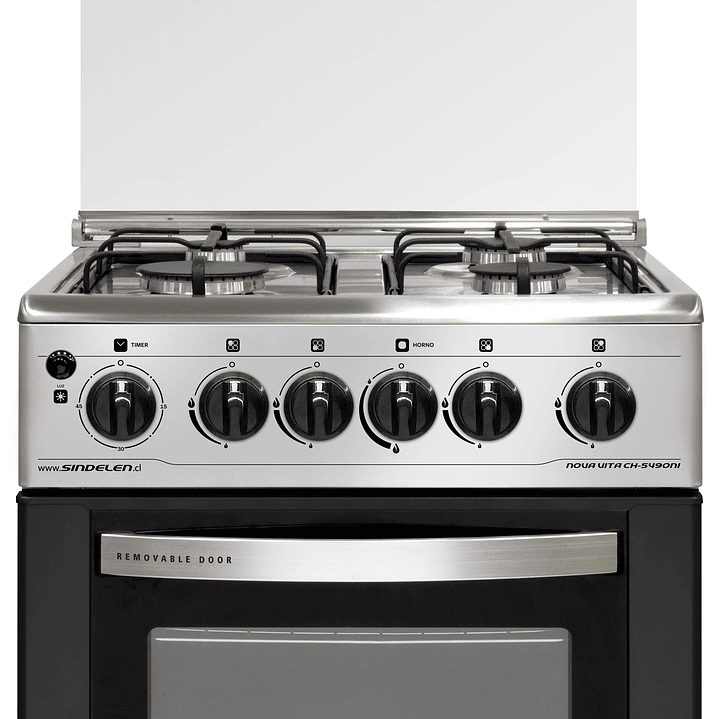 COCINA A GAS 4 QUEMADORES CH-5490NI SINDELEN 2