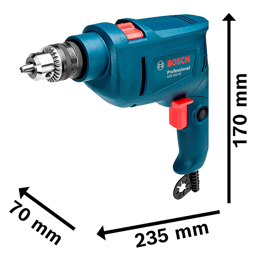 TALADRO PERCUTOR 10MM 450W GSB 450 BOSCH