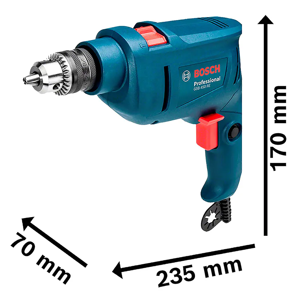 TALADRO PERCUTOR 10MM 450W GSB 450 BOSCH 4