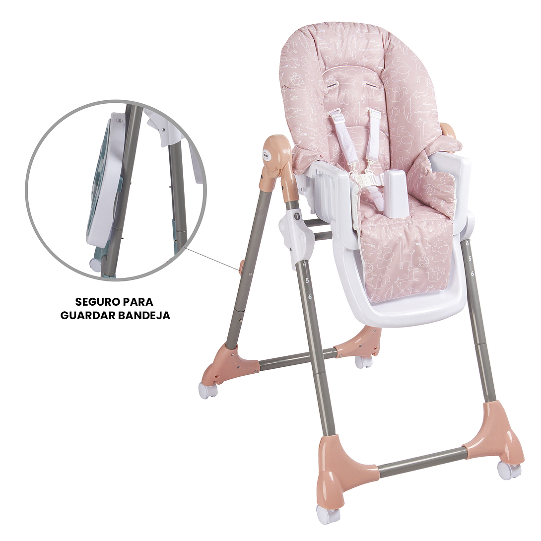 SILLA COMER ROSADA BEBESIT 1038