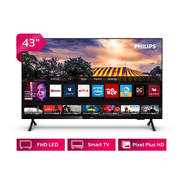 TELEVISOR LED 43" FULL HD SMART TV 43PFD6825 PHILIPS