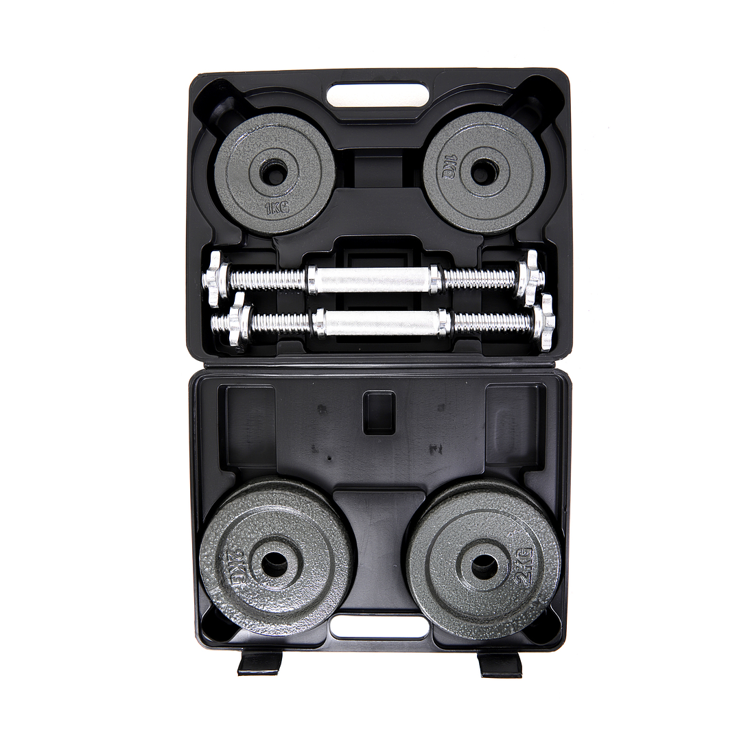 SET MANCUERNAS 15KG NEGRO YK-DB15B M&H