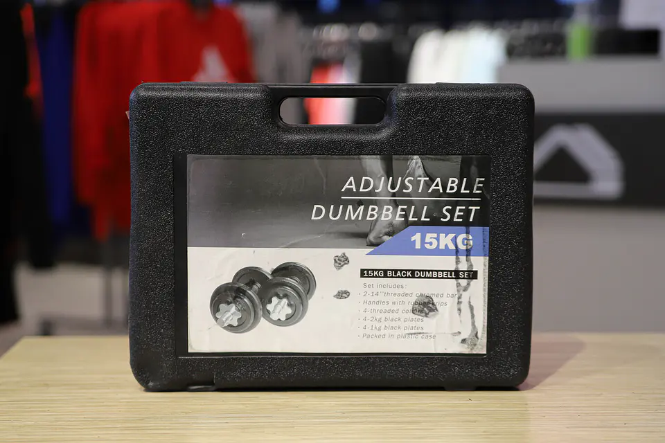 SET MANCUERNAS 15KG NEGRO YK-DB15B M&H 4