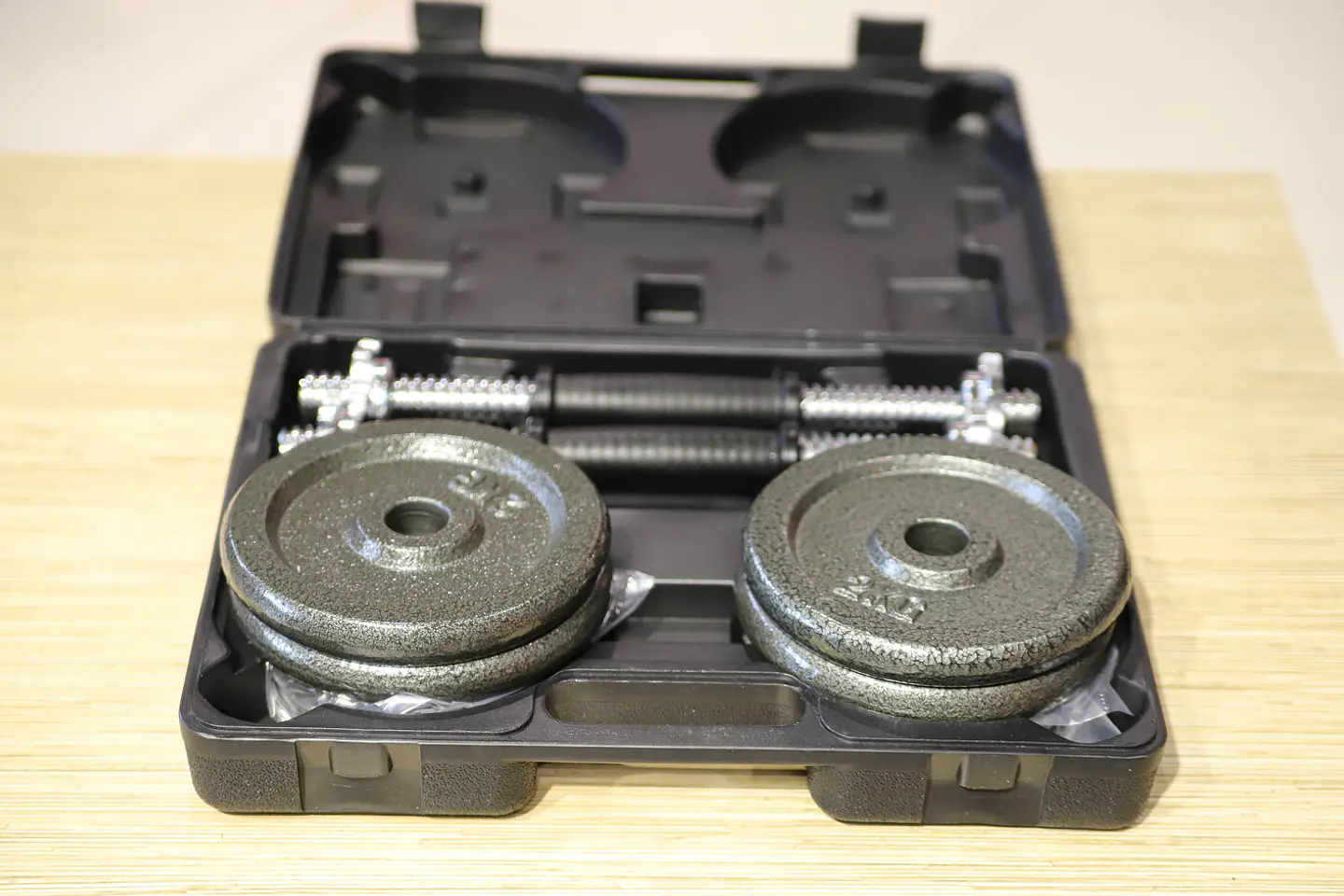 SET MANCUERNAS 15KG NEGRO YK-DB15B M&H 7