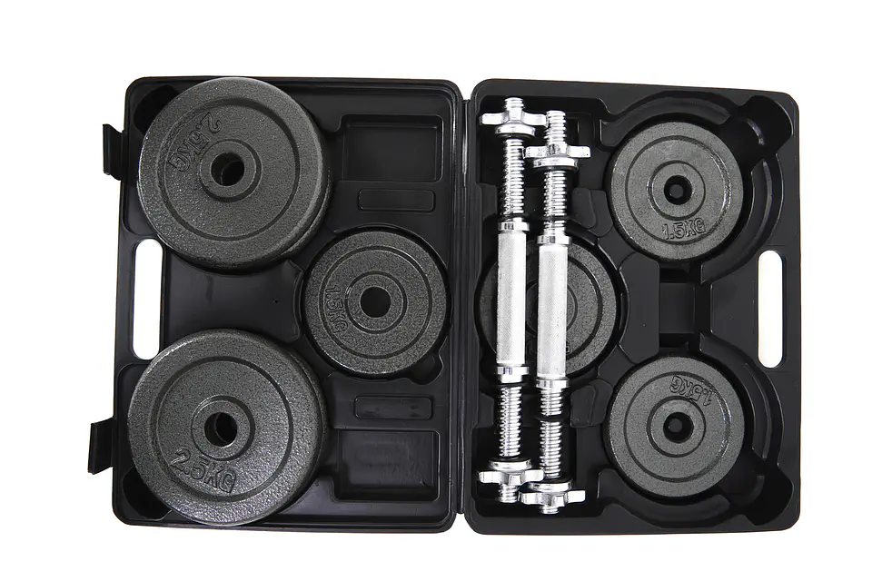 SET MANCUERNAS 20KG NEGRO YK-DB20B M&H 11