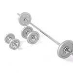 SET MANCUERNAS 50KG + BARRA 1.5 MT YK-DB50KG M&H