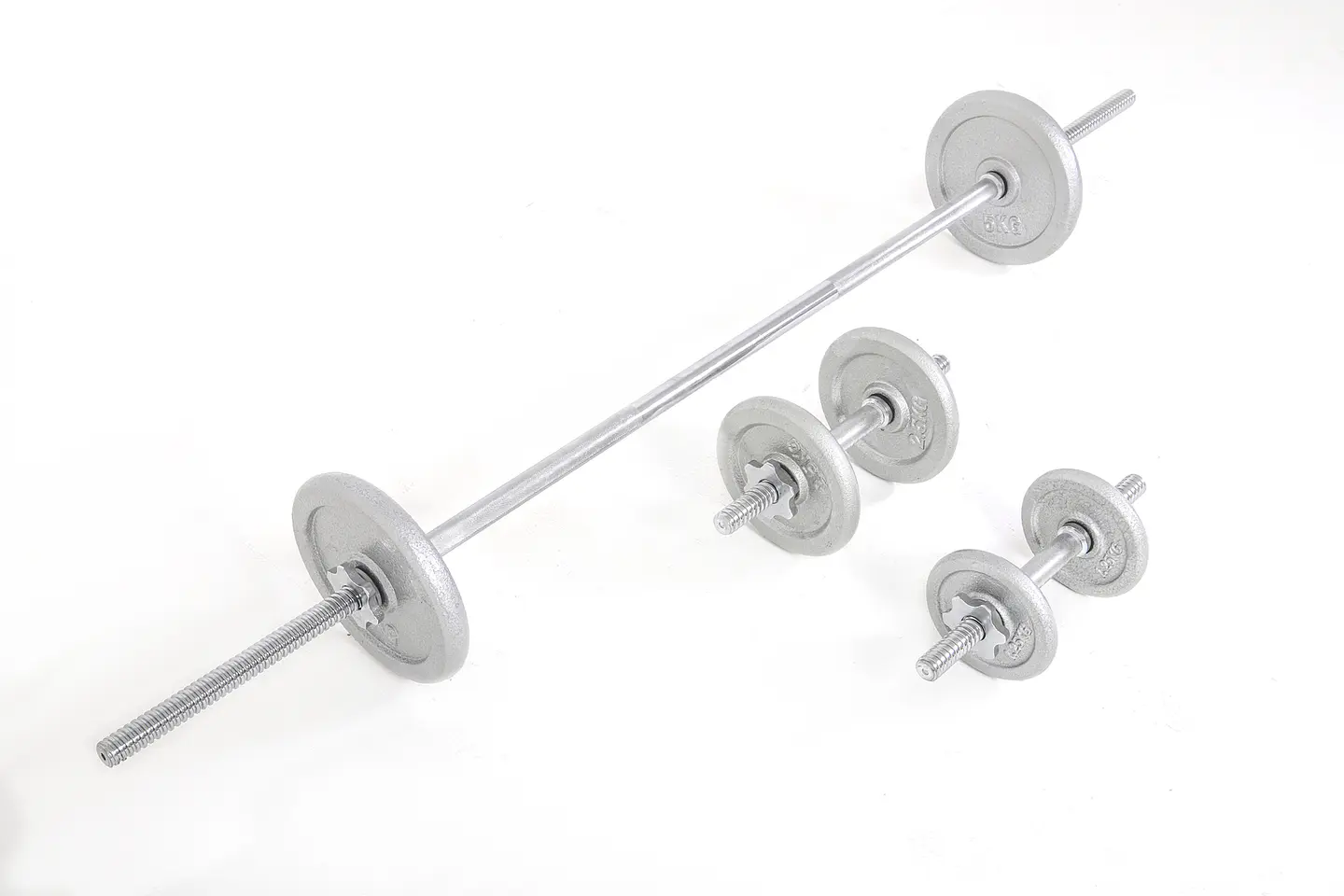 Set Mancuernas 50Kg + Barra 1.5 Mt Yk-Db50Kg M&H 3