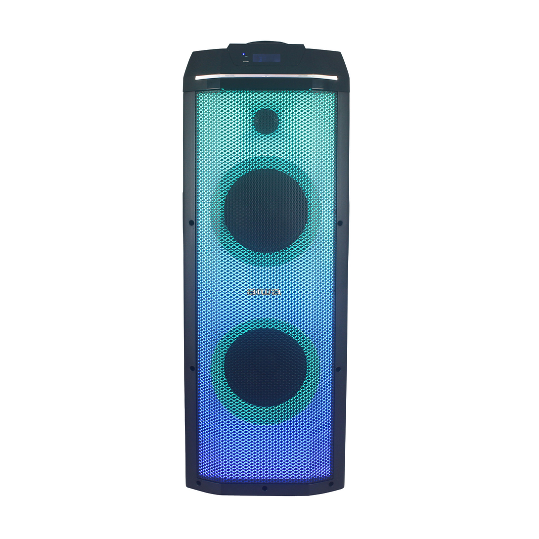 PARLANTE KARAOKE BLUETOOTH CON LUZ 2000W AW POK100D AIWA