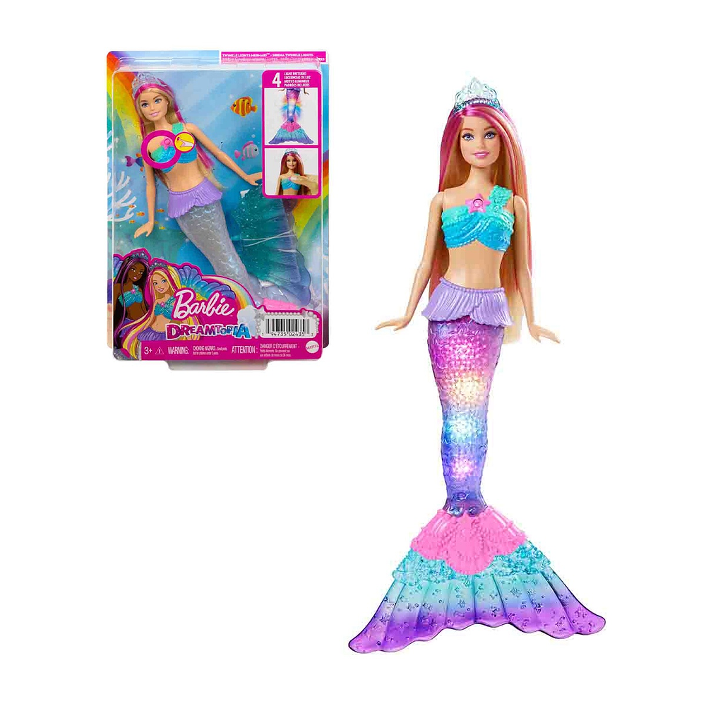 BARBIE SIRENA LUCES BRILLOS