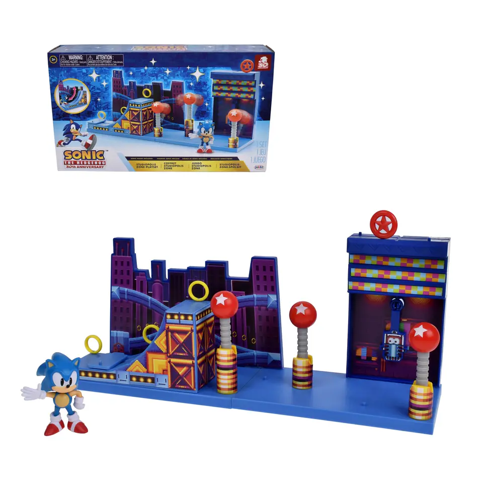Playset Zona Studiopolis Sonic De 6 Cms 1
