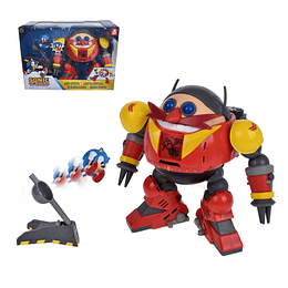 PLAYSET DE COMBATE ROBOT EGGMAN Y SONIC