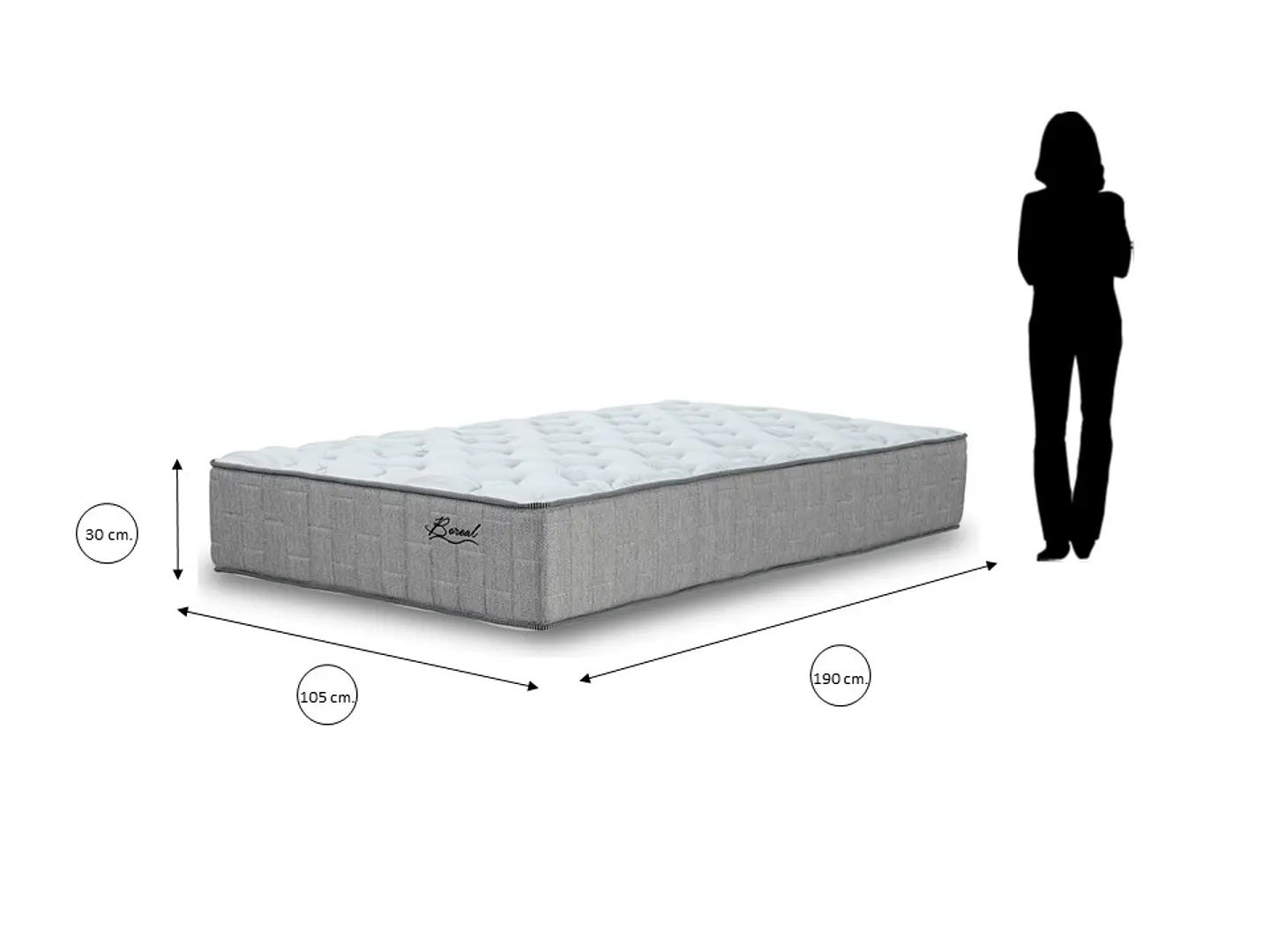Colchon Boreal Dos 1.5 Plazas Mantahue 40820 3
