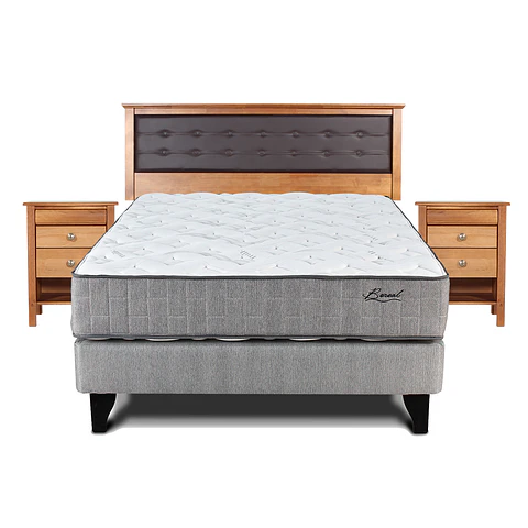 Cama americana 2 pl Base Dividida boreal dos+set livo