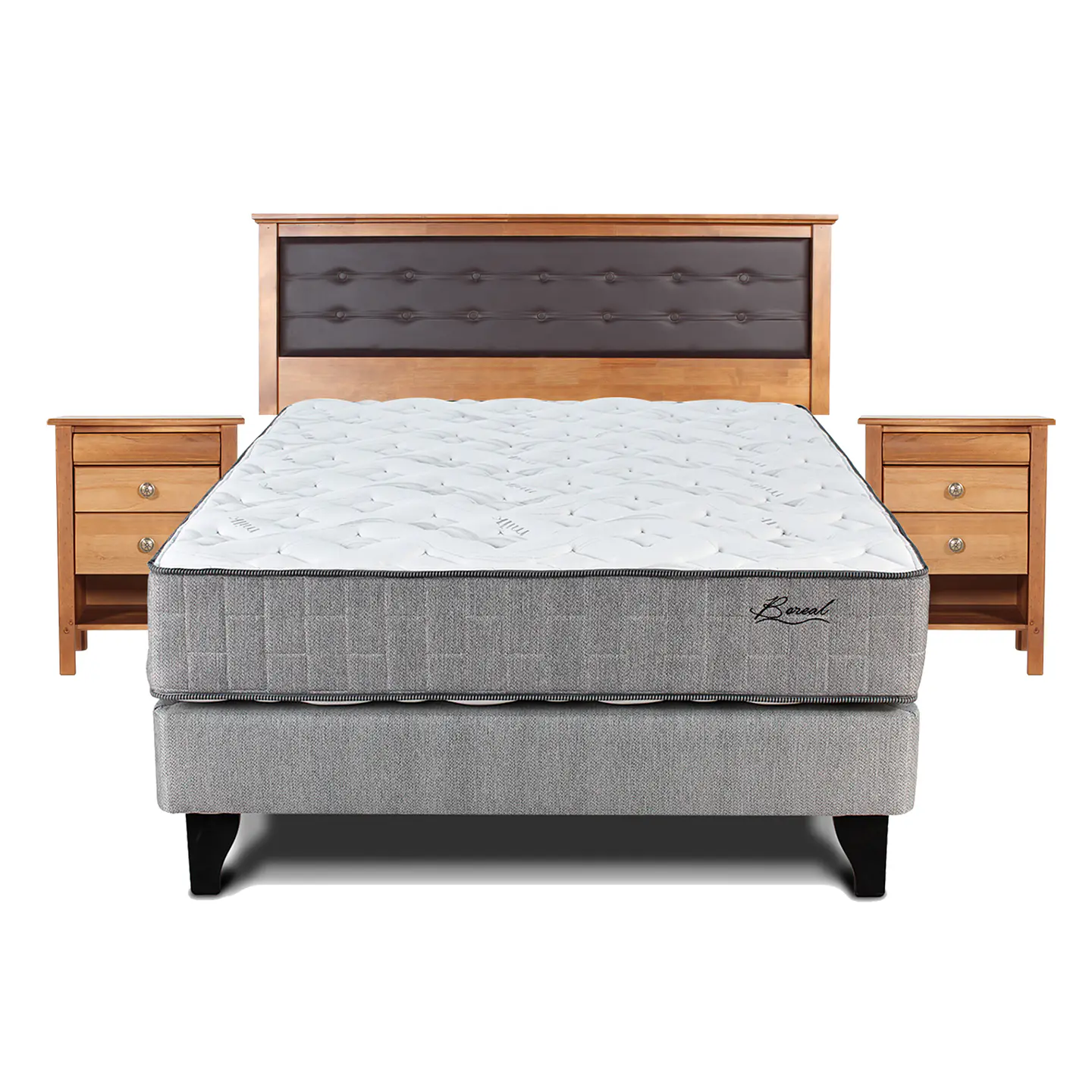 Cama Americana 2 Pl Base Dividida Boreal Dos+Set Livo 1