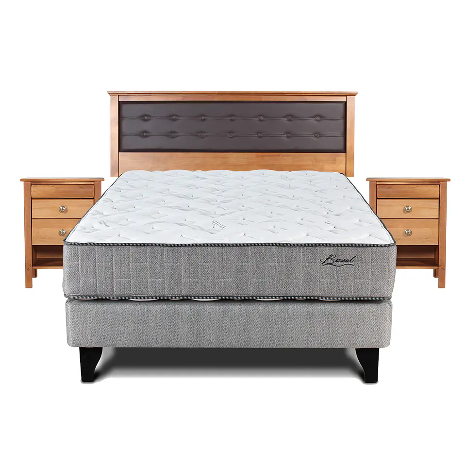 Cama Americana 2 Pl Base Dividida Boreal Dos+Set Livo 1