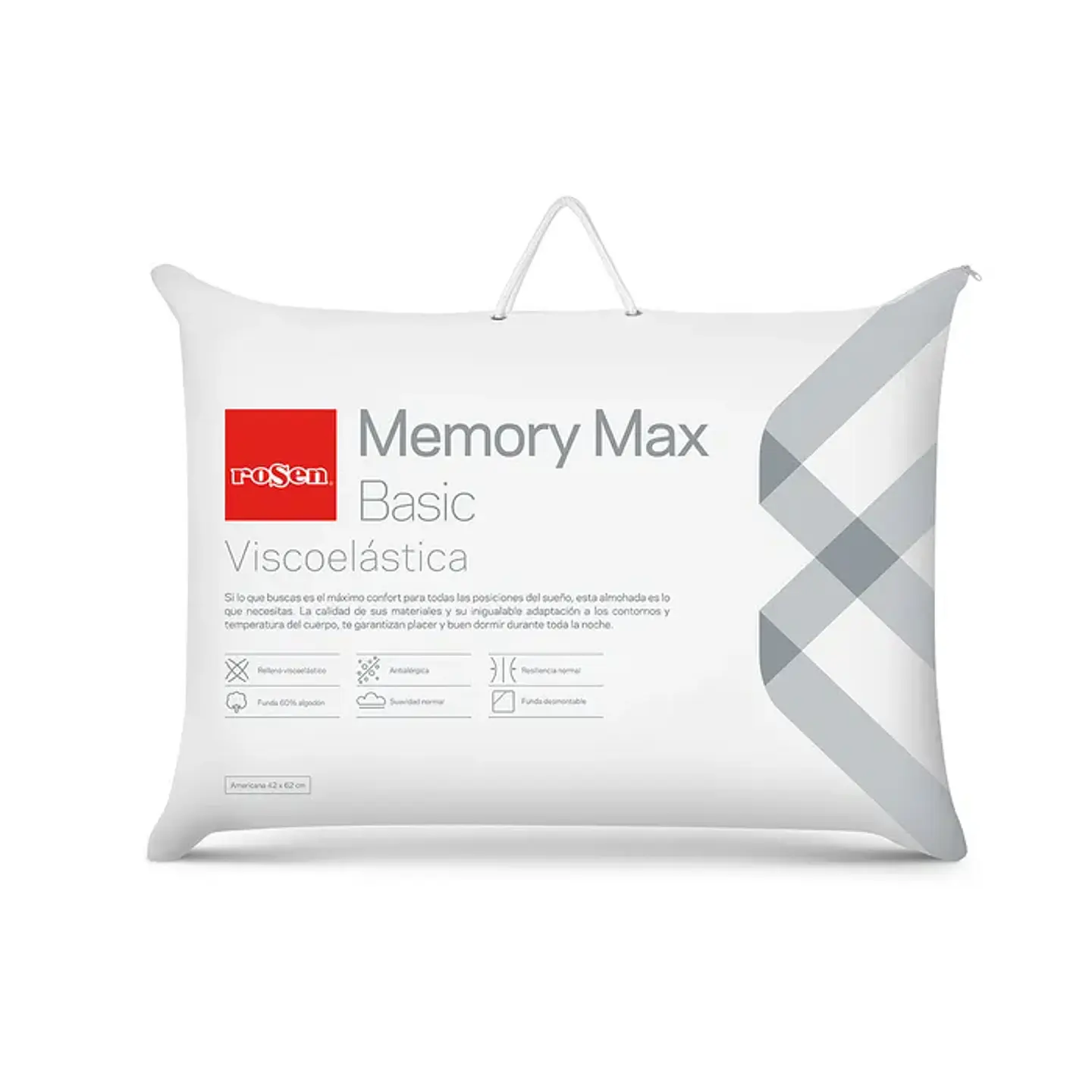 Almohada Memory Max Basic Americana Rosen 14012536 1