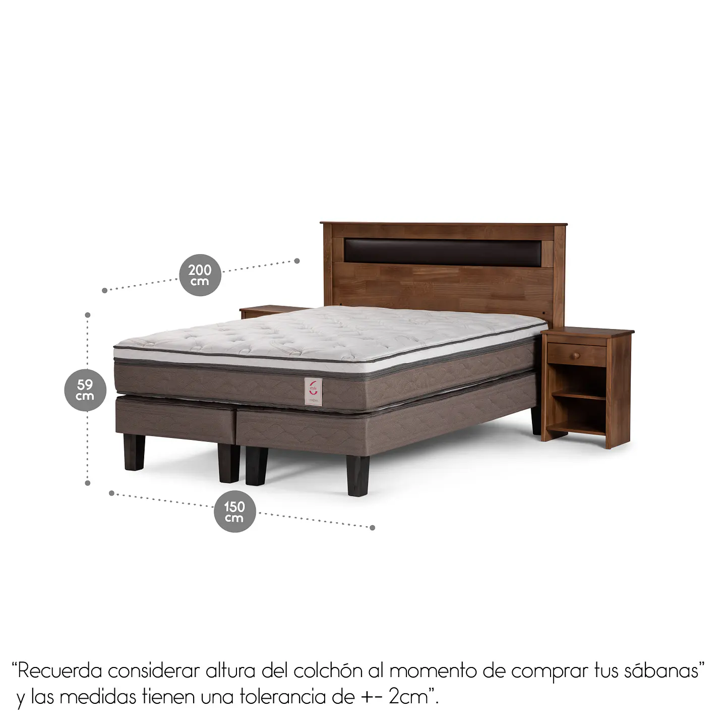 Cama New Style 6 1.50X2.00 Base Dividida Ferrara Rosen 16012252 1