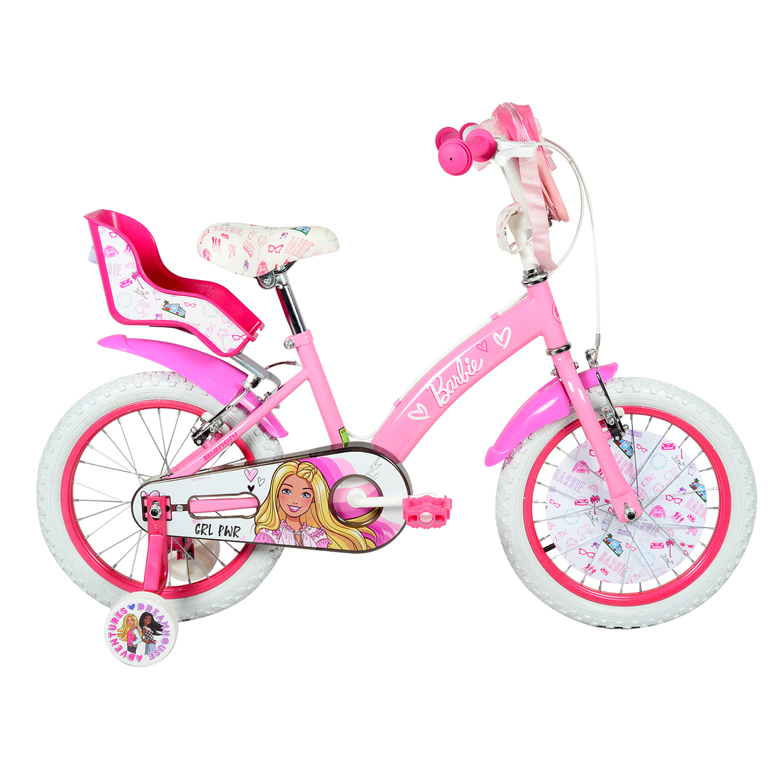 BICICLETA NIÑA ARO 16 BARBIE ROSADO BIANCHI BLG00004