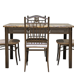 JUEGO COMEDOR METALICO 4 SILLAS DS25084E/MARBLE M&H