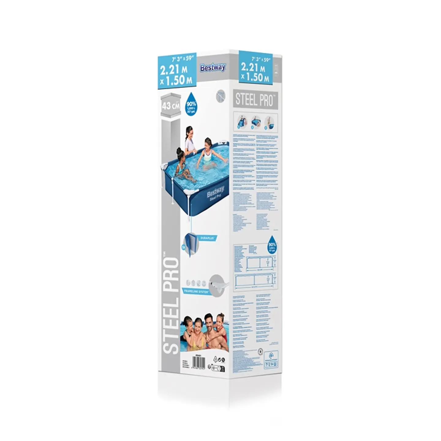 Piscina Rectangular 2.21X1.50X43Cm 56401 Bestway 3