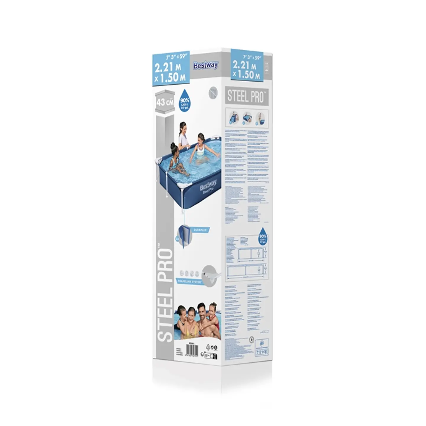 Piscina Rectangular 2.21X1.50X43Cm 56401 Bestway 4