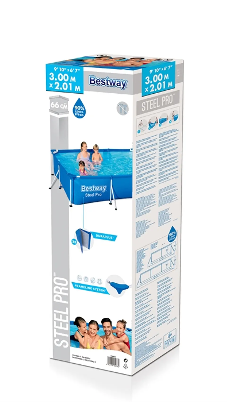 Piscina Rectangular 3.0X2.01X66Cm 3300L 56404 3