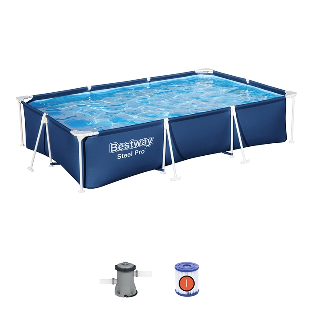 PISCINA RECTANGULAR C/FILTRO 3.0x2.01x66CM 56411 BESTWAY