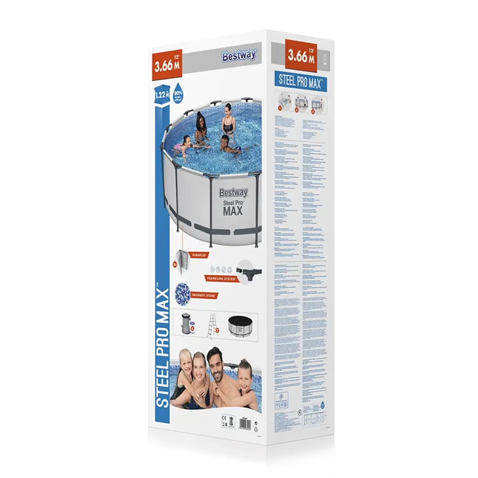 Piscina Redonda C/Filtro C/Escalera C/Cobertor 3.66M X 1.22M  56420 Bestway 4