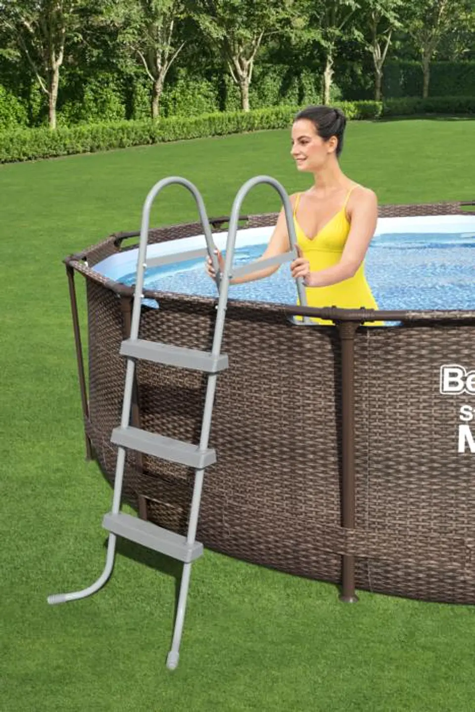 Piscina Estructural Redonda C/Filtro 366X100Cm Cafe 56709 4