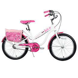 BICICLETA NIÑA ARO 20 BARBIE BLANCO BIANCHI BLG00005