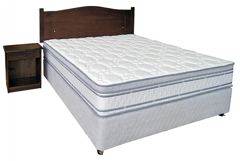 CAMA BOX AMERICANO 2 PZAS B/N CON MUEBLES ROBLE ESP AMER TOP SPOMO 