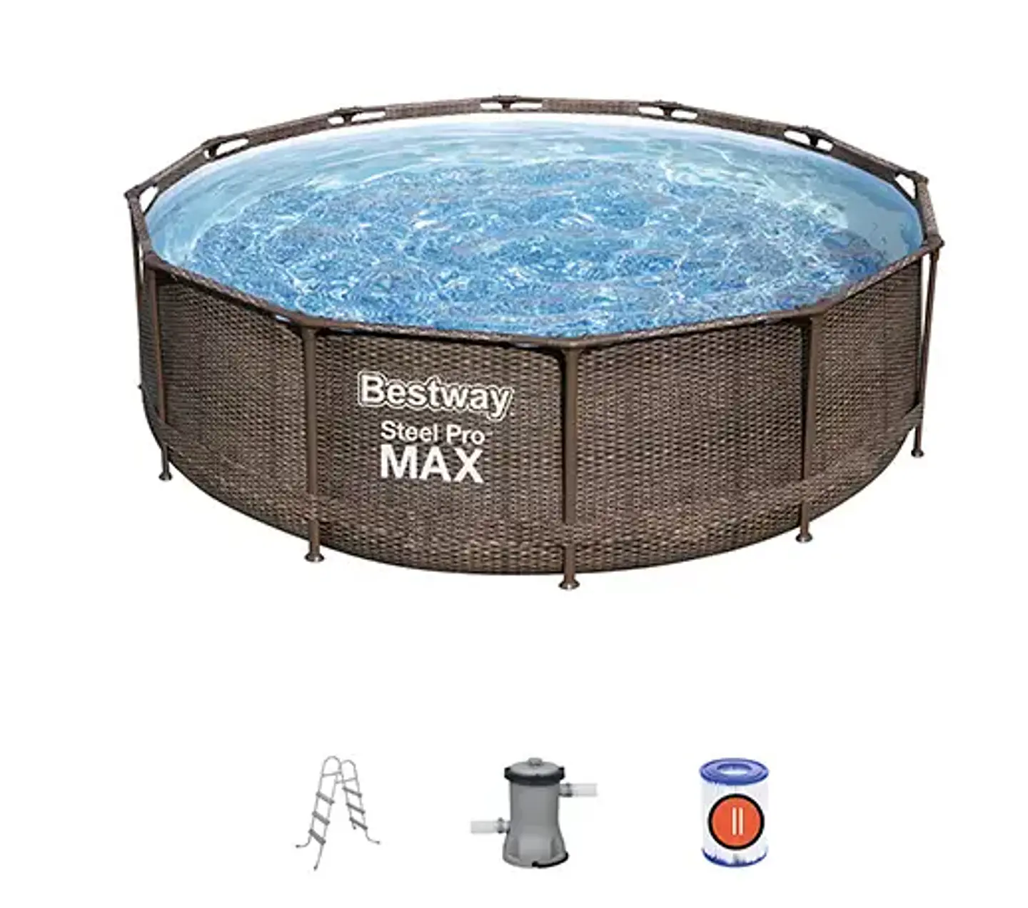 Piscina Estructural Redonda C/Filtro 366X100Cm Cafe 56709 1