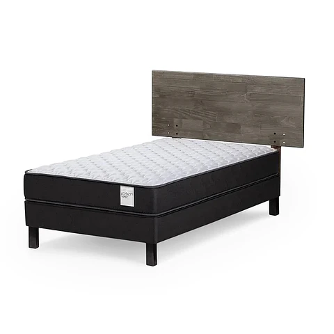 CAMA EUROPEA WAVE 1.5 PLAZAS 105 X 190CM RESPALDO TABOR GRAFITO 16016444 ROSEN