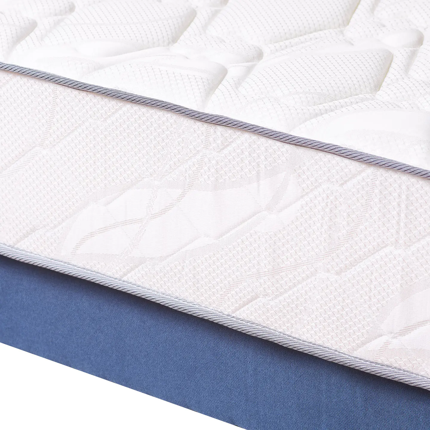 Cama Eurobox 2Pl Fisioflex Azul Capitoné  4