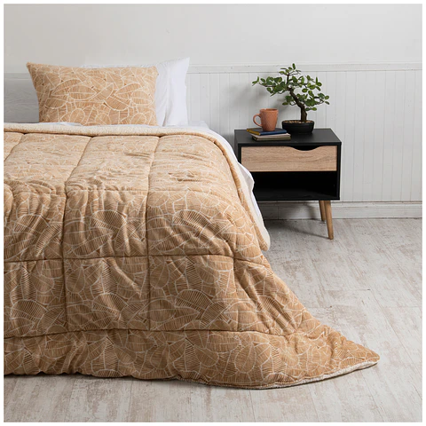 Plumón 1.5 Plazas Coral Print Sherpa Nomade