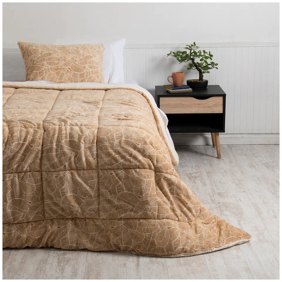 Plumón 1.5 Plazas Coral Print Sherpa Nomade 1