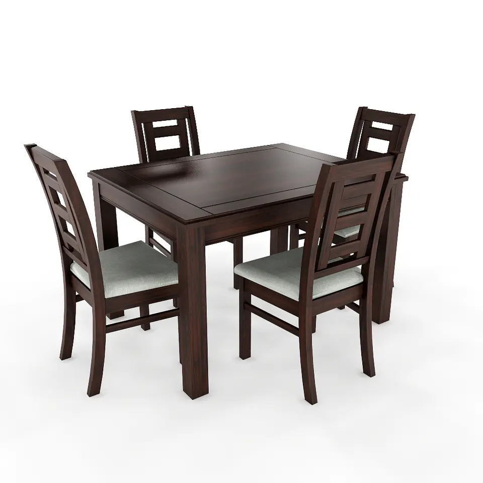 Comedor Madera 4 Sillas Chocolate Sevilla 3