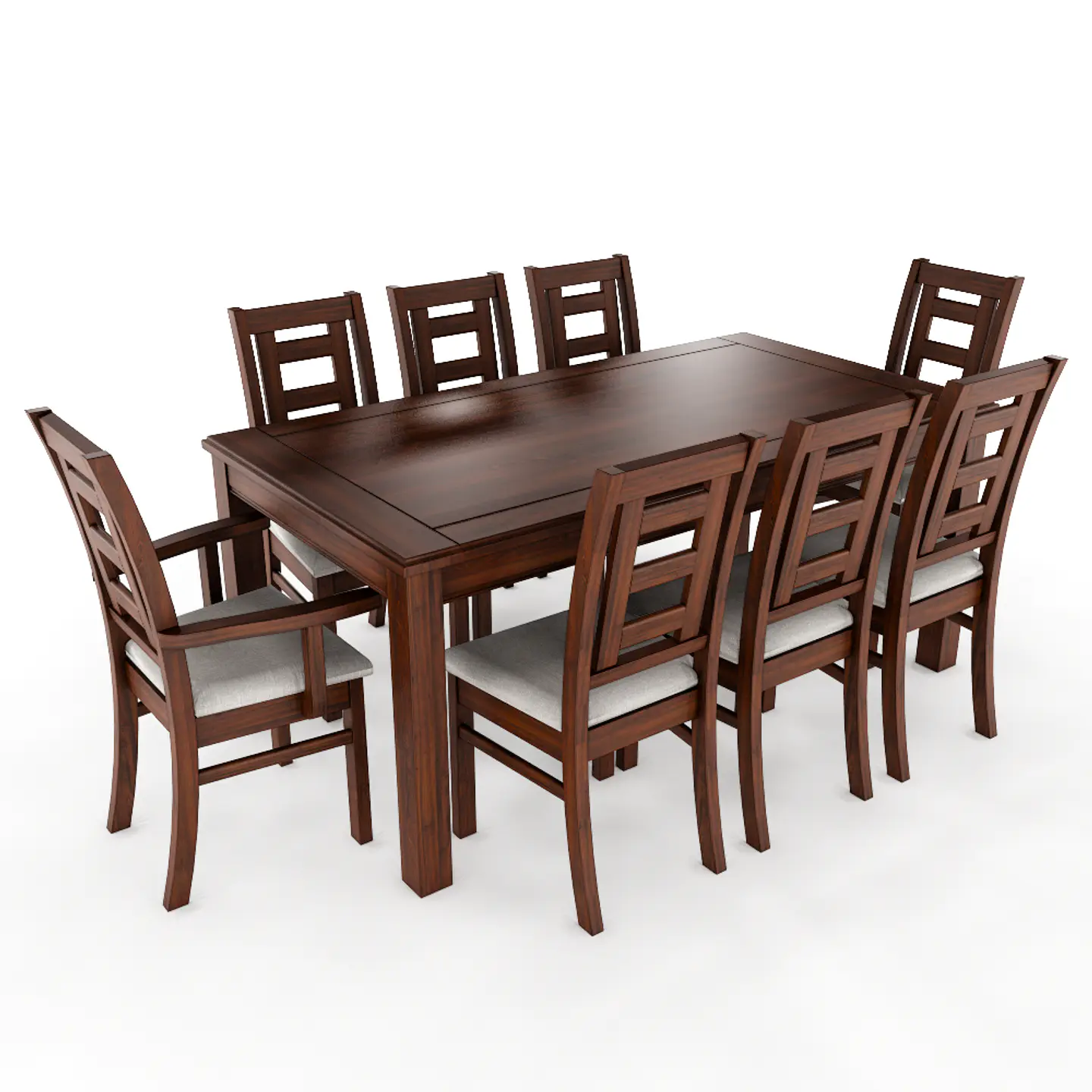 COMEDOR MADERA NOGAL 8 SILLAS SEVILLA 2